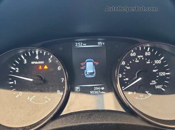 KNMAT2MVXHP602307 2017 NISSAN ROGUE Blue Instrument cluster view