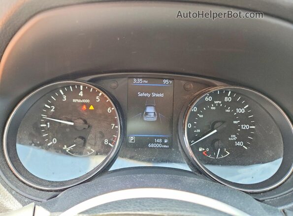 KNMAT2MVXJP516033 2018 NISSAN ROGUE Black Widok zestawu wskaźników