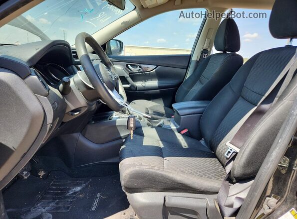 KNMAT2MVXJP516033 2018 NISSAN ROGUE Black Widok wnętrza z przodu
