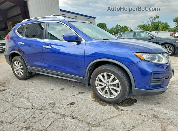 KNMAT2MVXJP577754 2018 NISSAN ROGUE Blue Front right