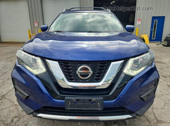 KNMAT2MVXJP577754 2018 NISSAN ROGUE Blue Front view