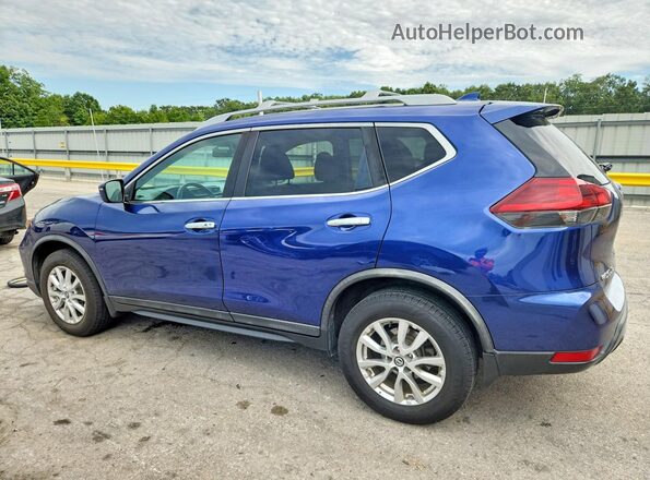 KNMAT2MVXJP577754 2018 NISSAN ROGUE Blue Rear left