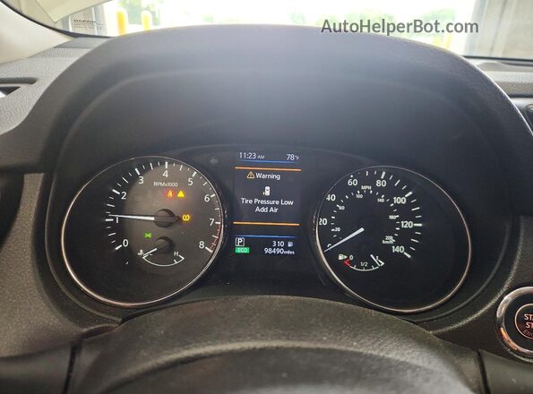 KNMAT2MVXKP523520 2019 NISSAN ROGUE Silver Вид щитка приладів