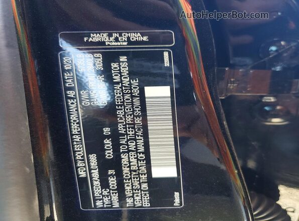 LPSED3KA6ML015665 2021 POLESTAR 2 Black Engine compartment view