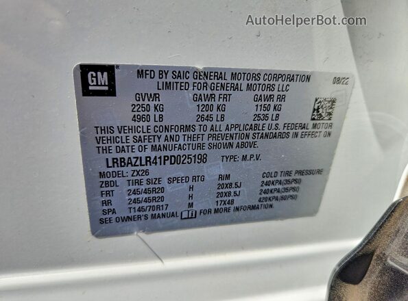 LRBAZLR41PD025198 2023 BUICK ENVISION White Widok komory silnika
