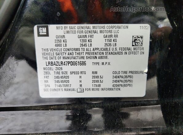LRBAZLR47PD061686 2023 BUICK ENVISION Черный Вид подкапотного пространства