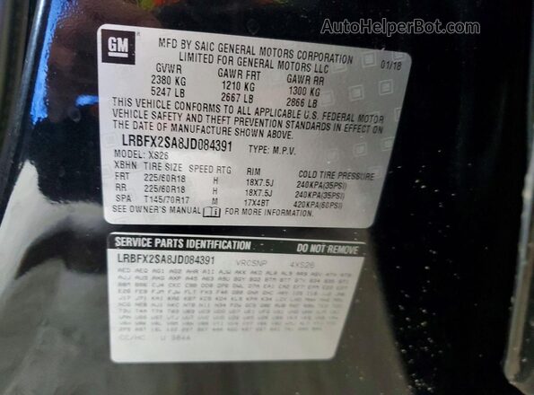 LRBFX2SA8JD084391 2018 BUICK ENVISION Black VIN sticker view