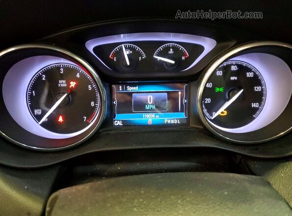 LRBFX2SAXKD000489 2019 BUICK ENVISION Blue Սարքավորումների վահանակի տեսք