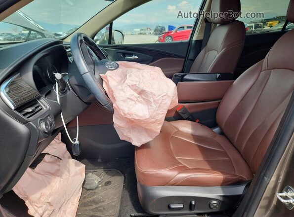 LRBFX3SXXJD000971 2018 BUICK ENVISION Brown წინა სალონის ხედი