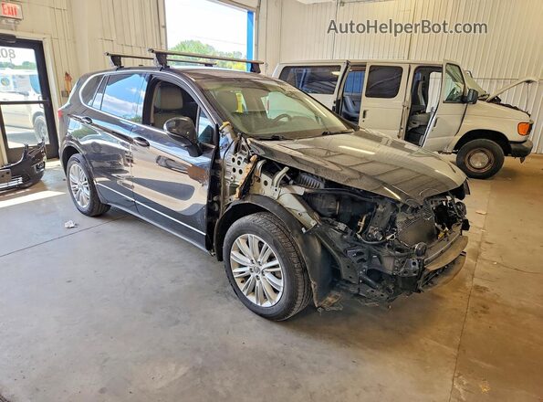 LRBFXASA8HD076943 2017 BUICK ENVISION Black Вид салону спереду