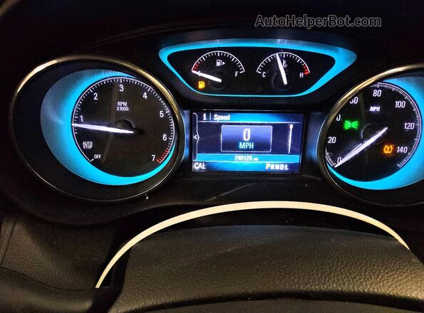 LRBFXBSA0HD048561 2017 BUICK ENVISION Red Instrument cluster view