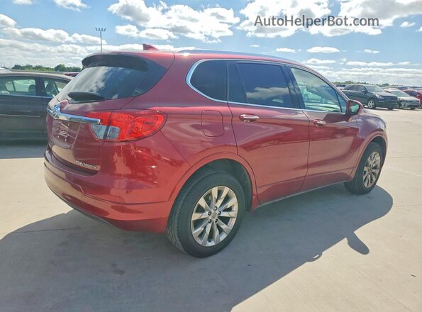 LRBFXBSAXHD123492 2017 BUICK ENVISION Красный Задняя правая четверть