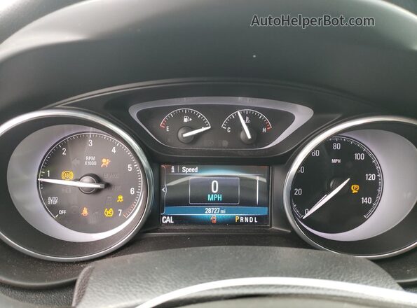 LRBFXCSA1KD006994 2019 BUICK ENVISION White Vista del cuadro de instrumentos