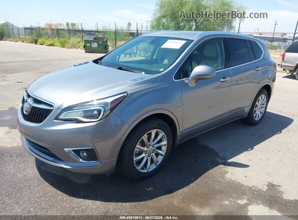LRBFXCSA2KD016594 2019 BUICK ENVISION Gray წინა მარცხენა ხედი სამი მეოთხედიდან