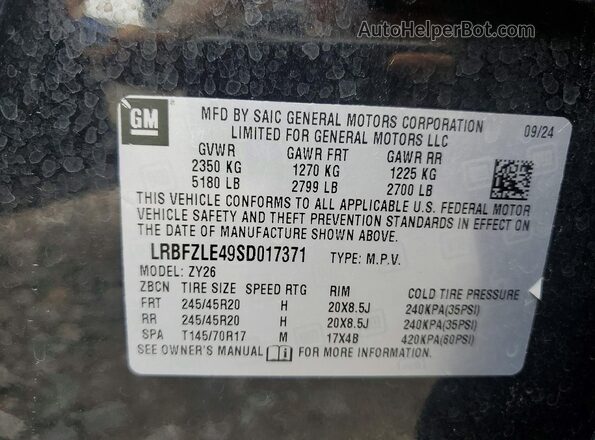 LRBFZLE49SD017371 2025 BUICK ENVISION Black 360 interior view