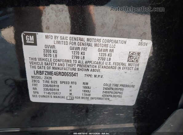 LRBFZME46RD065541 2024 BUICK ENVISION Black Вид підкапотного простору