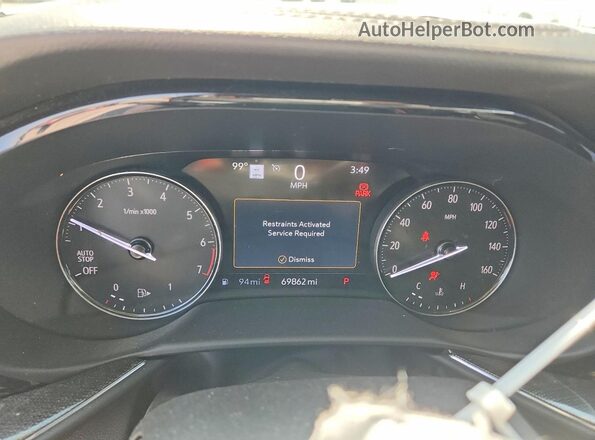 LRBFZNR40ND069952 2022 BUICK ENVISION Gray ხელსაწყოთა პანელის ხედი