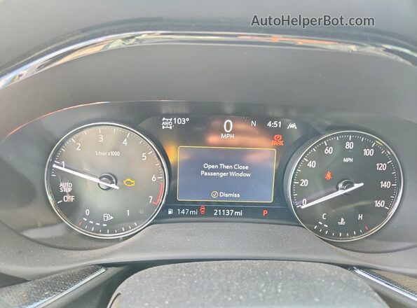 LRBFZPR44PD222234 2023 BUICK ENVISION White Vista del cuadro de instrumentos