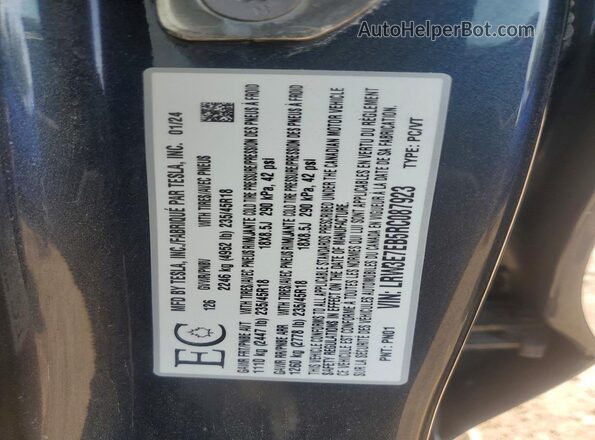 LRW3E7EB5RC087923 2024 TESLA MODEL Gray ძრავის განყოფილების ხედი