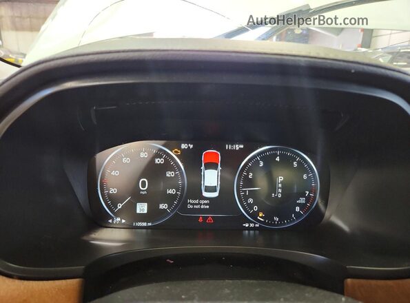 LVY992ML3JP004865 2018 VOLVO S90 White Instrument cluster view
