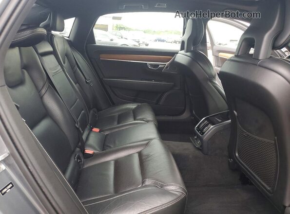 LVY992ML7JP028702 2018 VOLVO S90 Gray Rear seats view