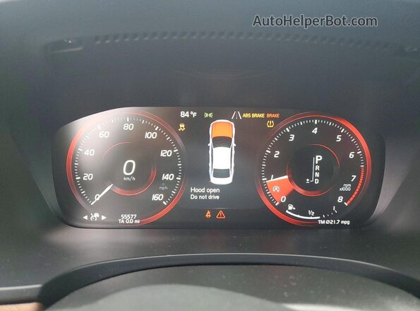 LVY992ML7JP028702 2018 VOLVO S90 Gray Instrument cluster view