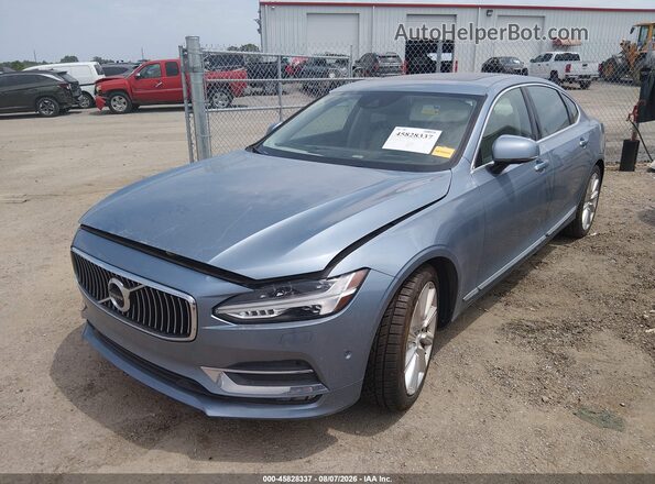 LVY992MLXJP004748 2018 VOLVO S90 Blue Սալոնի դիմացի տեսք