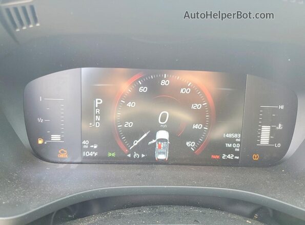 LYV102DKXKB331525 2019 VOLVO XC60 Blue Սարքավորումների վահանակի տեսք