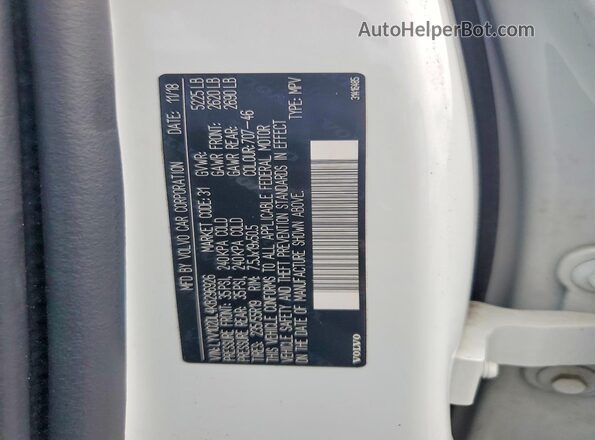 LYV102DL4KB296926 2019 VOLVO XC60 White Vista del compartimento del motor