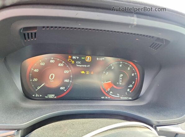 LYV102DL6KB326282 2019 VOLVO XC60 Gray Вид щитка приладів