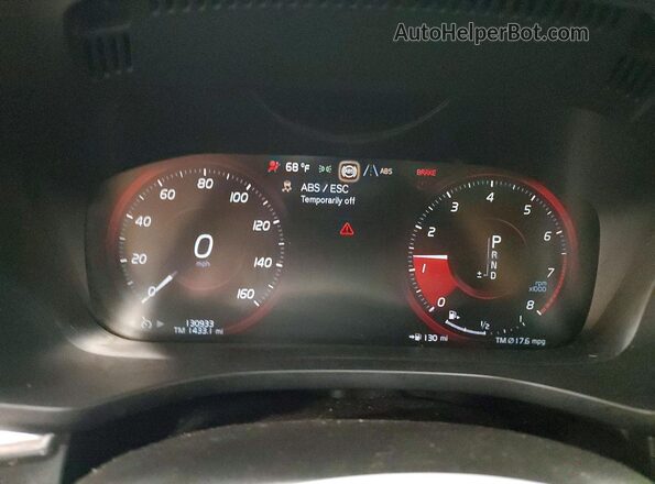 LYV102RK2KB176865 2019 VOLVO XC60 Black Սարքավորումների վահանակի տեսք