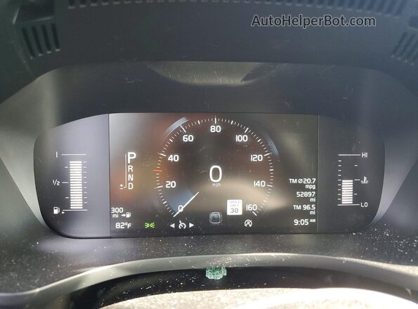 LYV102RK8KB236745 2019 VOLVO XC60 Black Вид щитка приладів