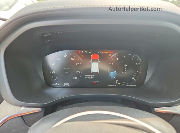 LYV102RL2KB250939 2019 VOLVO XC60 Blue Սարքավորումների վահանակի տեսք