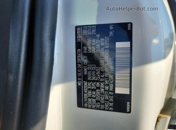 LYV102RL4KB293467 2019 VOLVO XC60 White Вид підкапотного простору