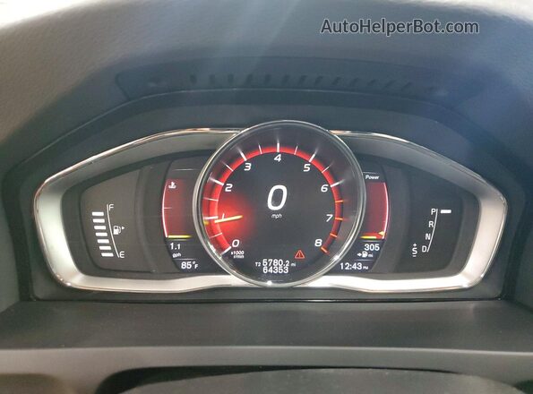 LYV402HK3JB163782 2018 VOLVO S60 Gray Vista del cuadro de instrumentos