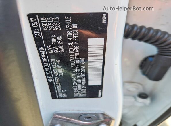 LYV402TK2JB173887 2018 VOLVO S60 White Շարժիչի բաժամունքի տեսք