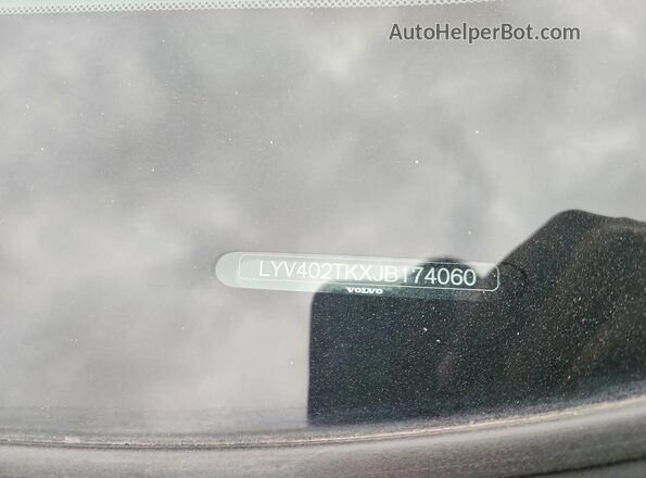 LYV402TKXJB174060 2018 VOLVO S60 Серебряный Вид наклейки с VIN-кодом