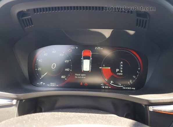 LYVBR0DM0KB238187 2019 VOLVO XC60 Black ხელსაწყოთა პანელის ხედი
