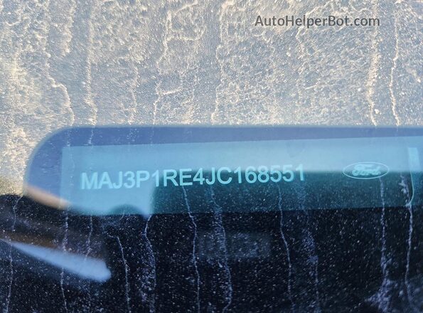 MAJ3P1RE4JC168551 2018 FORD ECOSPORT Gray Вид наклейки з VIN-кодом