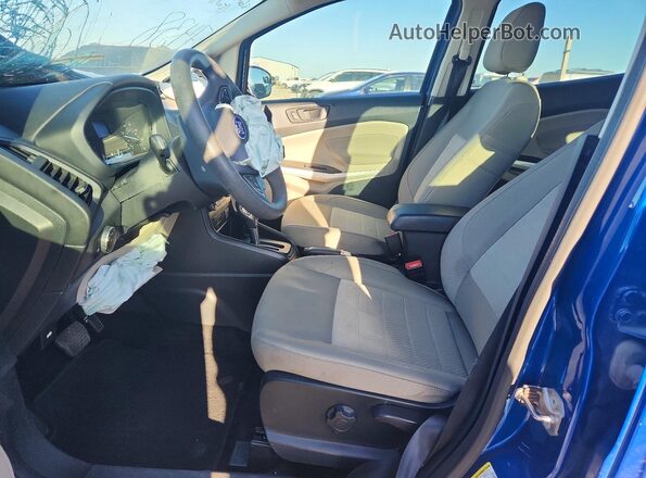 MAJ3P1RE8JC227438 2018 FORD ECOSPORT Blue წინა სალონის ხედი