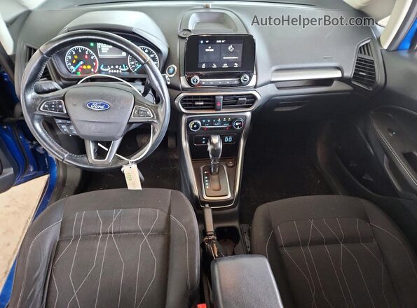 MAJ3P1TE1JC201983 2018 FORD ECOSPORT Blue Dashboard view