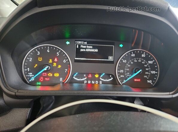 MAJ3P1TE1JC201983 2018 FORD ECOSPORT Blue Instrument cluster view
