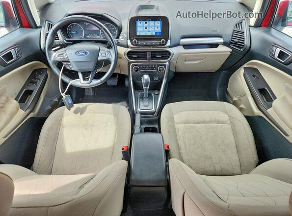 MAJ3P1TE3JC162328 2018 FORD ECOSPORT Red Вид панелі приладів
