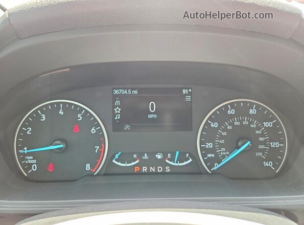 MAJ3P1TE3JC173216 2018 FORD ECOSPORT Red ხელსაწყოთა პანელის ხედი