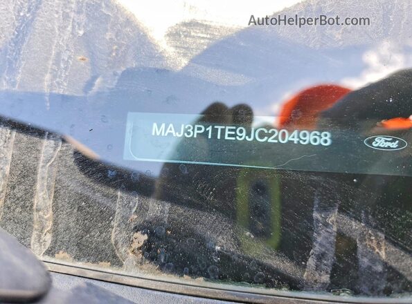 MAJ3P1TE9JC204968 2018 FORD ECOSPORT Gray Вид наклейки з VIN-кодом