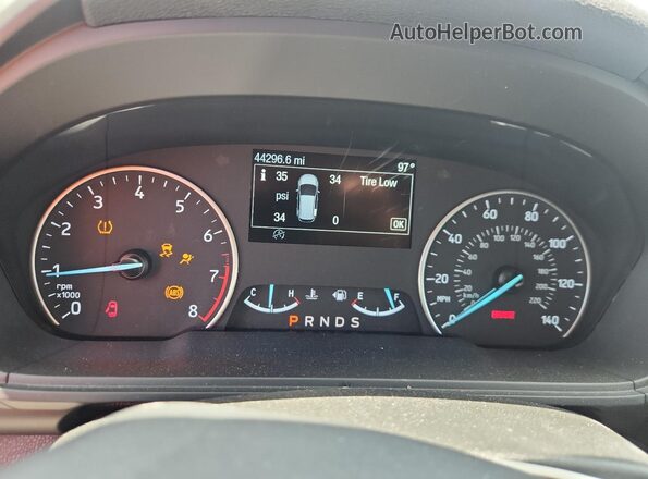 MAJ3P1TE9JC209233 2018 FORD ECOSPORT White Вид щитка приладів