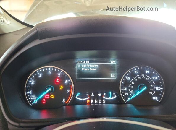 MAJ3P1VE3JC211797 2018 FORD ECOSPORT Silver Instrument cluster view