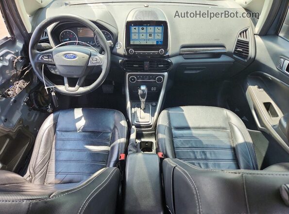 MAJ3P1VE6JC191190 2018 FORD ECOSPORT Gray Widok deski rozdzielczej