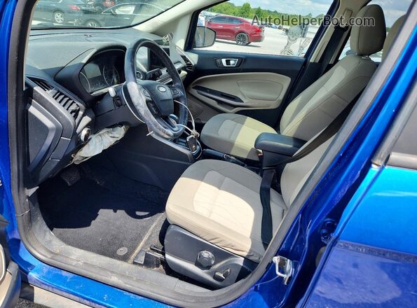 MAJ3S2GE1KC252982 2019 FORD ECOSPORT Blue წინა სალონის ხედი
