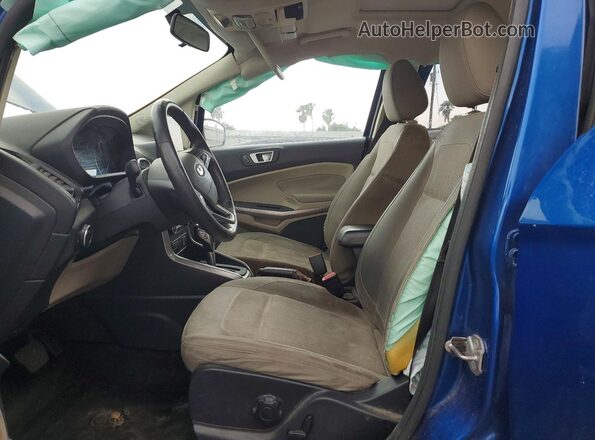 MAJ3S2GE3KC274899 2019 FORD ECOSPORT Blue წინა სალონის ხედი